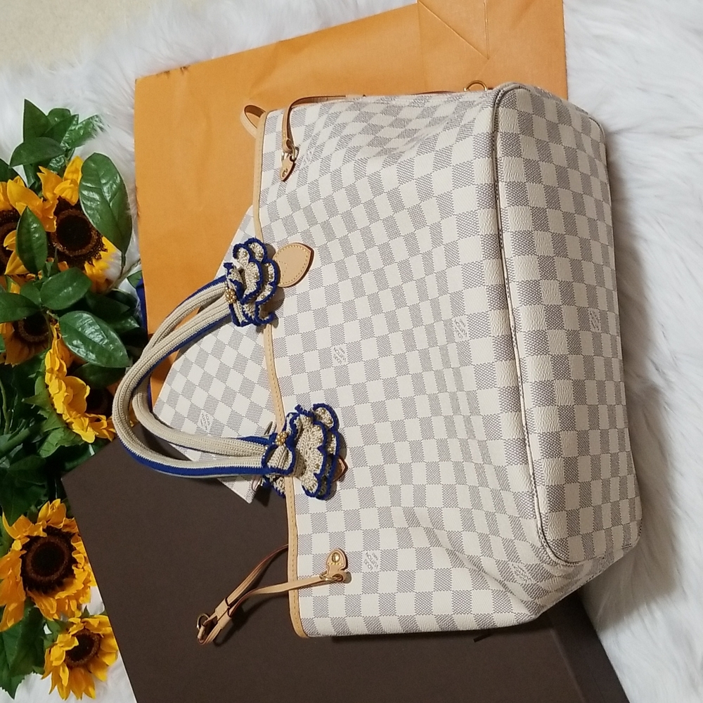 ❤️SOLD❤️Louis Vuitton Neverfull MM Damier Azur - Picture 8 of 9